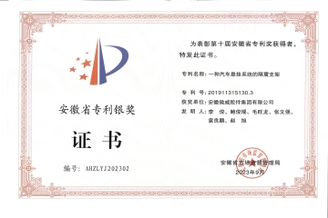 安徽省專利銀獎(jiǎng)